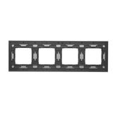 IP44 socket outlet with Schuko earthing, shutters and frame seal - transparent flap, black matt, 16A
