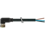 M8 female 90° A-cod. with cable PUR 4x0.34 bk UL/CSA+drag ch. 50m