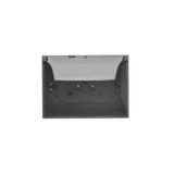 Double compact socket outlet with earthing IP44 version - transparent flap, 16A, Screw, black matt