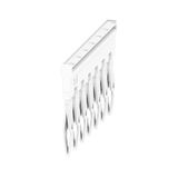 Cross-connector (terminal), Plugged, white, 24 A, Number of poles: 7, Pitch in mm (P): 5.10, Insulated: Yes, Width: 33.4 mm