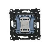 Two-way switch with LED illumination - separate backlight for each key, (module), Simon 24, IP20, 10AX, black matt