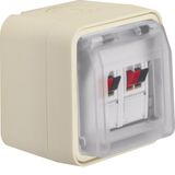 Stereo loudspeaker connector box hinged cover surf.-mtd,lab.field,W.1,