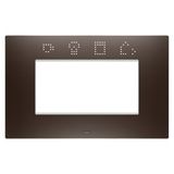 EGO SMART PLATE - IN PAINTED TECHNOPOLYMER - 4 MODULES - BROWN SHADE - CHORUSMART