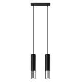HANGING LAMP LOOPEZ 2 BLACK/CHROME GU10 2X40W IP20
