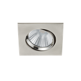 Pamir LED recessed spotlight brushed steel square