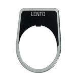 Legend plate "LENTO"