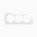 Cover Plate 3-Gang 57mm Enamelled White