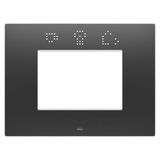 EGO SMART PLATE - IN PAINTED TECHNOPOLYMER - 3 MODULES - SATIN BLACK - CHORUSMART