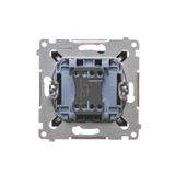Single computer socket RJ45 category 6 with anti-dust cover, (module), black matt