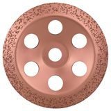 Tungsten carbide grinding head 180 x 22.23 mm; medium, angled