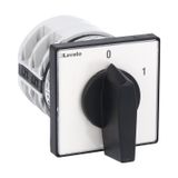 Rotary cam switch 7GN series, ON-OFF switch 4 poles 63A, for front mounting with black handle, front plate 65X65mm
