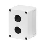 Polycarbonate push-button enclosure 94x130x81, 2 holes Ø 30