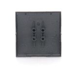 Loudspeaker socket, Silver matt, metalic