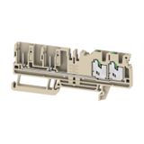 Pluggable terminal, SNAP IN, dark beige, 2.5 mm², 24 A, Number of conn