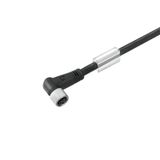 Sensor/actuator line, One end without connector, M8, Number of poles : 8, 5 m, Socket, angled, Shielded: No, LED: No, Sheath material: PUR, Halogen: No