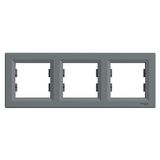 Asfora-horizontal 3-gang frame-steel