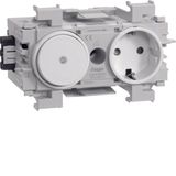 Socket-outlet+Switch Wago f-mount tw