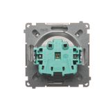 Double push button without pictogram: 2 inputs, 2 outputs, 10AX, white matt