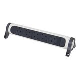 Power Strip 5×2P+E Rotative Fixable White Black