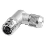 Round plug (field customisable), M12 Push-Pull, D, PUSH IN, Number of 