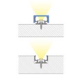 Attached aluminum profile PL1 13x8mm without diffuser 1m