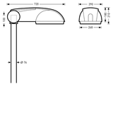 Post-top luminaires Lumega 700 CLO (normal) Lens Multi colour ET 60W 7500lm 70 asymmetric wide (AB7L) IP66 IK09 5 SDCM 7201840