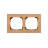 Double frame, wood, light oak