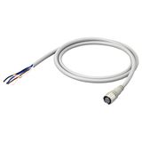 Sensor cable, Smartclick M12 straight socket (female), 4-poles, A coded, PUR oil-resistant robot cable, IP67, 5 m XS5F0131M
