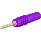 1 mm plug, solder connection, 0.25 mm², purple, 22.2602-26
