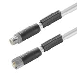 Sensor/actuator line, Connecting line, M12 / M12, Number of poles : 5, 10 m, pin, straight - socket, straight, Shielded: No, LED: No, Sheath material: PUR, Halogen: No