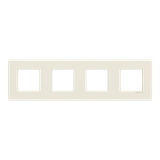 Frame 4-gang - Niessen logo - White