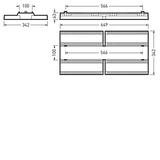 High bay luminaires Mirona Fit Lens White rectangular ET 292W 48000lm Narrow (N) IP65 IK08 3 SDCM