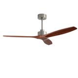 Fan Stem Evo ø1320mm Satin Nickel with Dark Wood Blades Madera Oscura