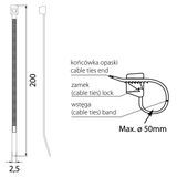 Black headband OZC 25-200 UV