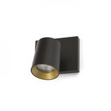 KENNY I surface mounted black/gold 230V LED GU10 8W
