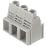 Printed circuit board terminals, 12.70 mm, Number of poles: 9, 90°, Solder pin length (l): 3.2 mm, tinned, Pebble grey, Clamping yoke connection, Clamping range, max. : 16 mm², Box
