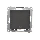 Two-pole switch, 10AX, black matt