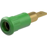 4 mm socket, plug-in connection, mounting Ø 8.2 mm, green, 64.3010-25