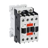Four-pole contactor, IEC operating current Ith (AC1) = 25A, AC coil 60Hz, 220VAC