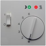 Centre plate w. setting knob, rocker and lenses f. floor thermostat, S