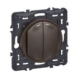 Double wireless control, without battery Self-e Céliane with Netatmo for lighting and sockets - graphite bezel