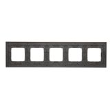 Double Keystone flat IT/telephone socket cover, champagne matt