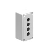 Control station, empty with no actuators, for 4 actuators. Grey cover