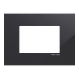 Frame - 1-gang / 3-modules - Niessen logo - Tacteo Black