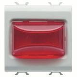 PROTRUDING INDICATOR LAMP - 12V ac/dc / 230V ac 50/60 Hz - RED - 2 MODULES - WHITE - ANTIBACTERIAL - CHORUSMART