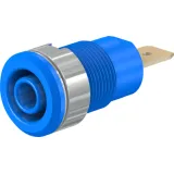 4 mm socket, flat plug connection, mounting Ø 12.2 mm, CAT III, blue, 23.3060-23