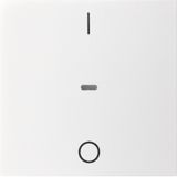 Cover I/O f. 1gang f. push-b. module, clearlens, S.1/B.3/B.7, p.white,