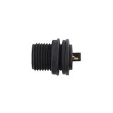 Panel connector - socket, IP67, soldering, M16, 2-pin