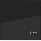 Single rocker, door opener symbol imprint, A.x/C.x, glossy night black