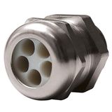 Cable Gland Multi-Holed close Nickel Plated Brass PG9 Number passage 2